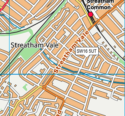 SW16 5UT map - OS VectorMap District (Ordnance Survey)