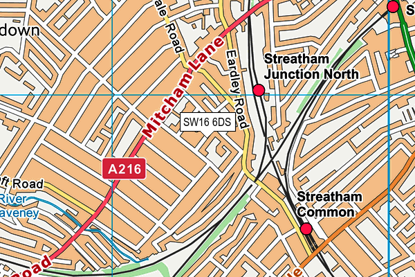 Goldfinch Primary School map (SW16 6DS) - OS VectorMap District (Ordnance Survey)