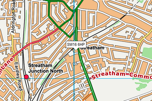 SW16 6HP map - OS VectorMap District (Ordnance Survey)