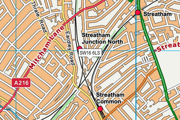 Streatham Youth And Community Trust map (SW16 6LS) - OS VectorMap District (Ordnance Survey)