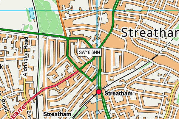 SW16 6NN map - OS VectorMap District (Ordnance Survey)