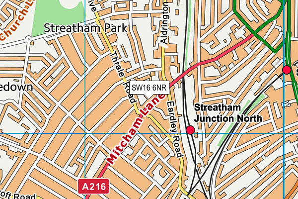 SW16 6NR map - OS VectorMap District (Ordnance Survey)