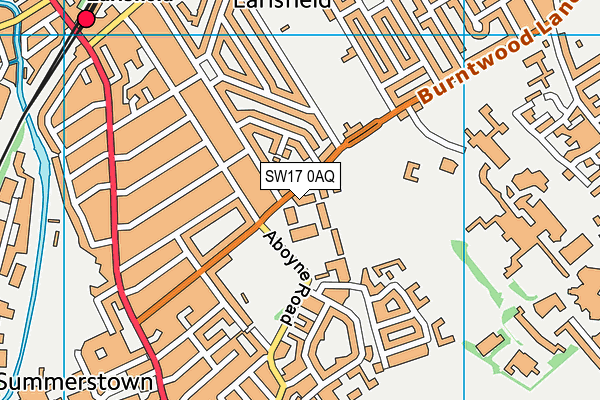 SW17 0AQ map - OS VectorMap District (Ordnance Survey)