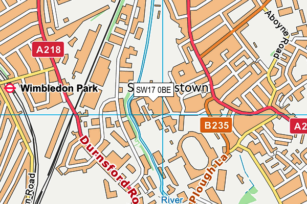 SW17 0BE map - OS VectorMap District (Ordnance Survey)