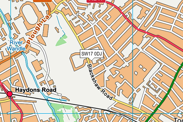 SW17 0DJ map - OS VectorMap District (Ordnance Survey)