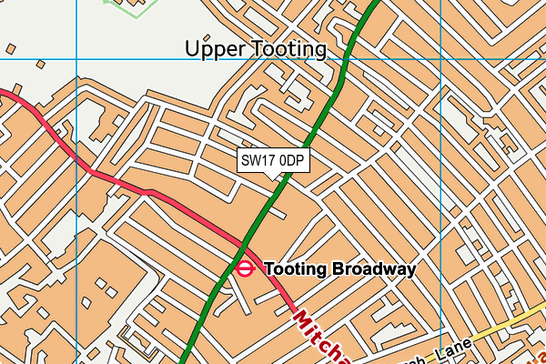 SW17 0DP map - OS VectorMap District (Ordnance Survey)