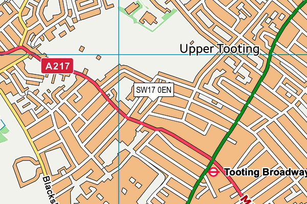 SW17 0EN map - OS VectorMap District (Ordnance Survey)
