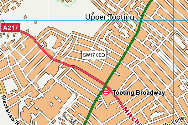 SW17 0EQ map - OS VectorMap District (Ordnance Survey)