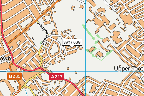 SW17 0GG map - OS VectorMap District (Ordnance Survey)