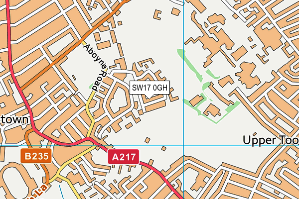 SW17 0GH map - OS VectorMap District (Ordnance Survey)