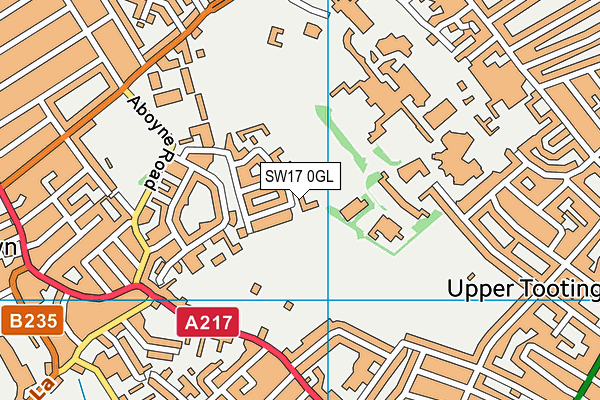 SW17 0GL map - OS VectorMap District (Ordnance Survey)