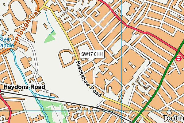 SW17 0HH map - OS VectorMap District (Ordnance Survey)