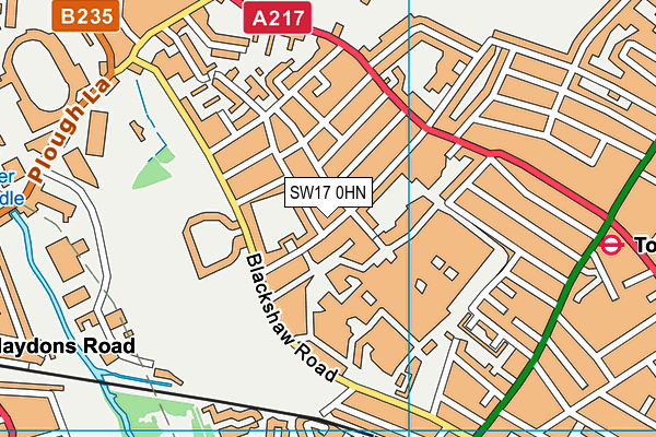 SW17 0HN map - OS VectorMap District (Ordnance Survey)