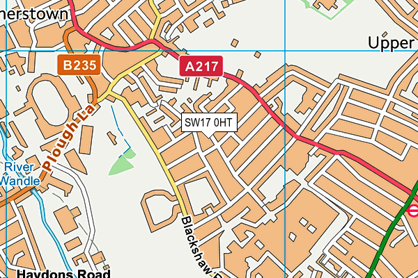 SW17 0HT map - OS VectorMap District (Ordnance Survey)