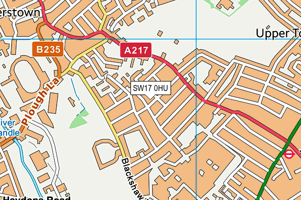 SW17 0HU map - OS VectorMap District (Ordnance Survey)