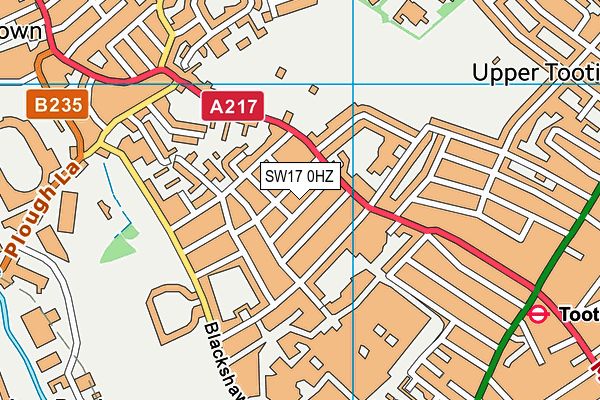 SW17 0HZ map - OS VectorMap District (Ordnance Survey)