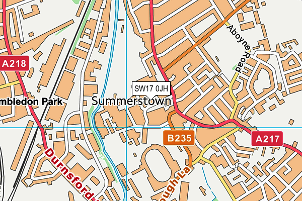SW17 0JH map - OS VectorMap District (Ordnance Survey)