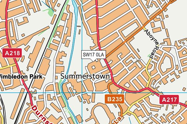 SW17 0LA map - OS VectorMap District (Ordnance Survey)