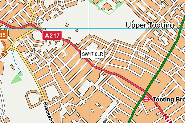 The Gym Group (London Tooting) map (SW17 0LR) - OS VectorMap District (Ordnance Survey)