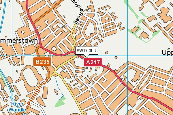 SW17 0LU map - OS VectorMap District (Ordnance Survey)