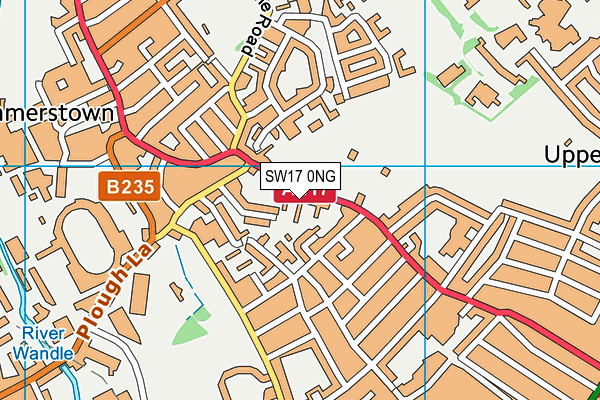 SW17 0NG map - OS VectorMap District (Ordnance Survey)
