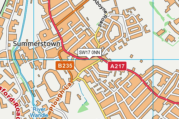 SW17 0NN map - OS VectorMap District (Ordnance Survey)