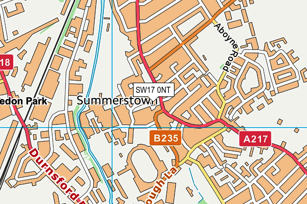 SW17 0NT map - OS VectorMap District (Ordnance Survey)