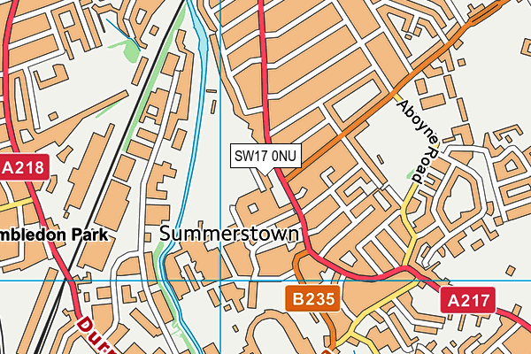 SW17 0NU map - OS VectorMap District (Ordnance Survey)