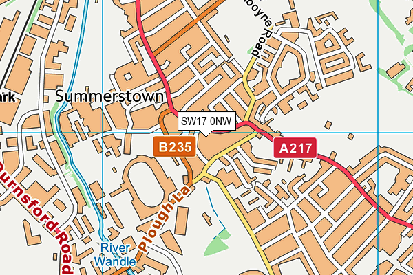 SW17 0NW map - OS VectorMap District (Ordnance Survey)