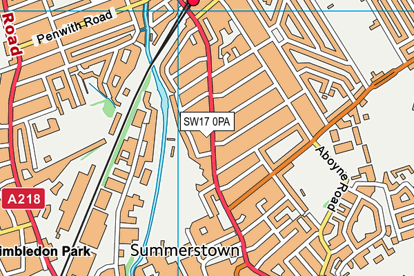 SW17 0PA map - OS VectorMap District (Ordnance Survey)