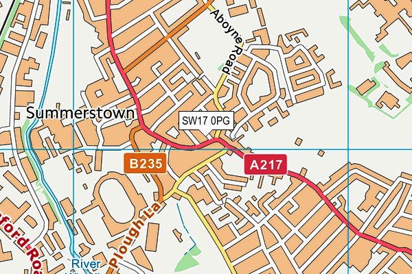 SW17 0PG map - OS VectorMap District (Ordnance Survey)