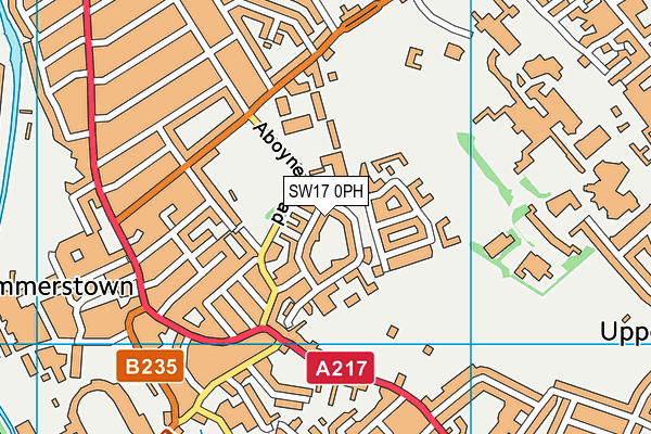 SW17 0PH map - OS VectorMap District (Ordnance Survey)