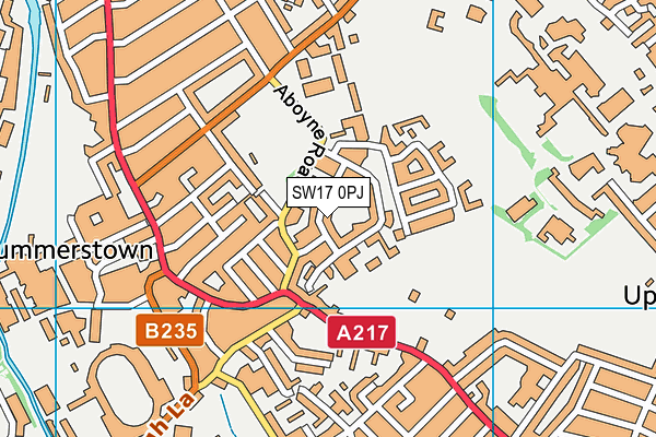 SW17 0PJ map - OS VectorMap District (Ordnance Survey)