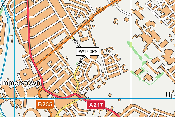 SW17 0PN map - OS VectorMap District (Ordnance Survey)