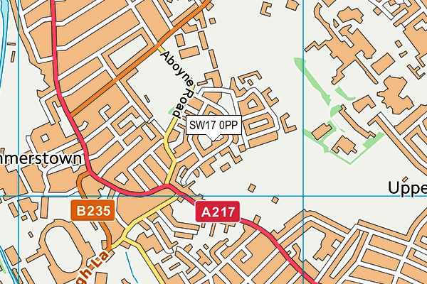 SW17 0PP map - OS VectorMap District (Ordnance Survey)