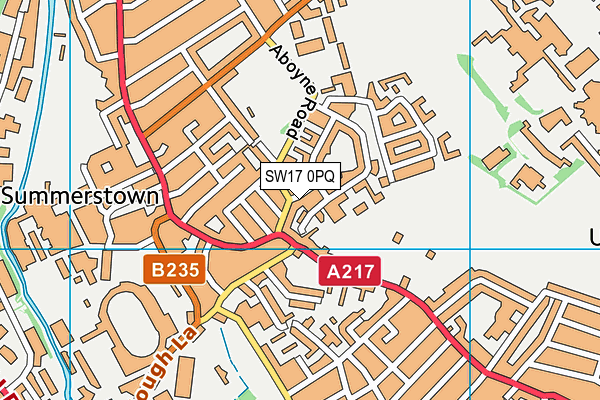 SW17 0PQ map - OS VectorMap District (Ordnance Survey)