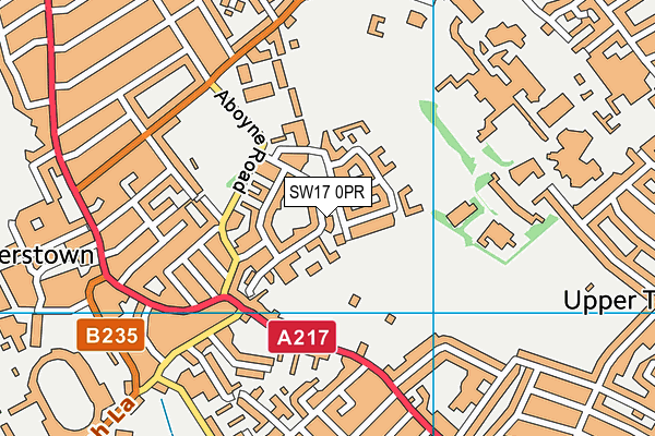 SW17 0PR map - OS VectorMap District (Ordnance Survey)