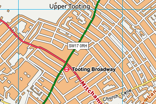 SW17 0RH map - OS VectorMap District (Ordnance Survey)