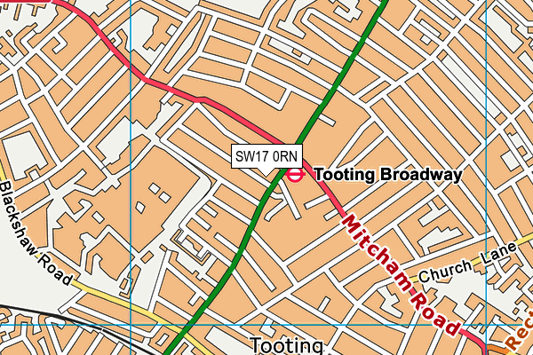 SW17 0RN map - OS VectorMap District (Ordnance Survey)