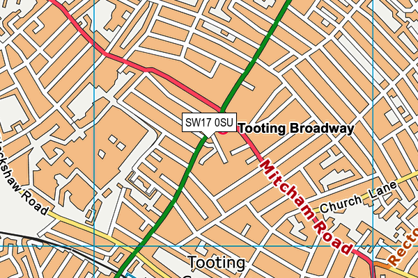 SW17 0SU map - OS VectorMap District (Ordnance Survey)
