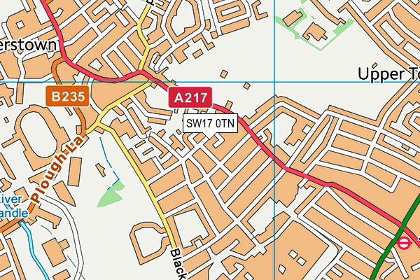 SW17 0TN map - OS VectorMap District (Ordnance Survey)