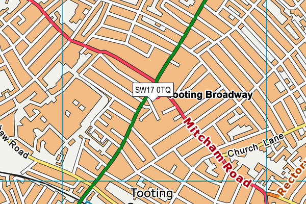 SW17 0TQ map - OS VectorMap District (Ordnance Survey)