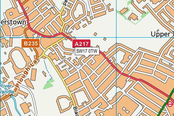 SW17 0TW map - OS VectorMap District (Ordnance Survey)