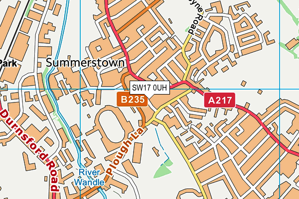 SW17 0UH map - OS VectorMap District (Ordnance Survey)