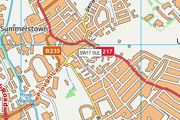 SW17 0UL map - OS VectorMap District (Ordnance Survey)