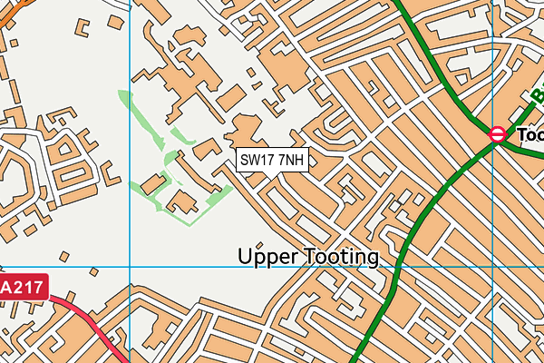 SW17 7NH map - OS VectorMap District (Ordnance Survey)