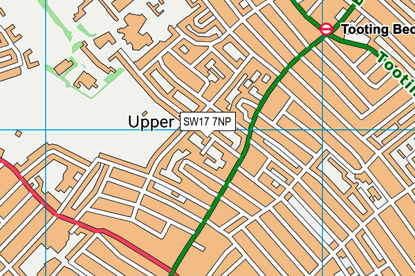 SW17 7NP map - OS VectorMap District (Ordnance Survey)