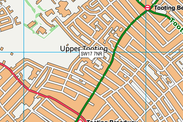SW17 7NR map - OS VectorMap District (Ordnance Survey)