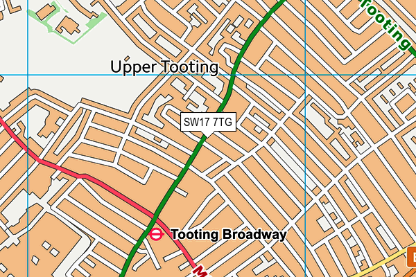 Map of SOUTH WEST TOOTING LIMITED at district scale