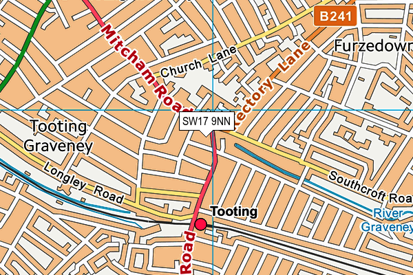 Snap Fitness (Tooting) map (SW17 9NN) - OS VectorMap District (Ordnance Survey)